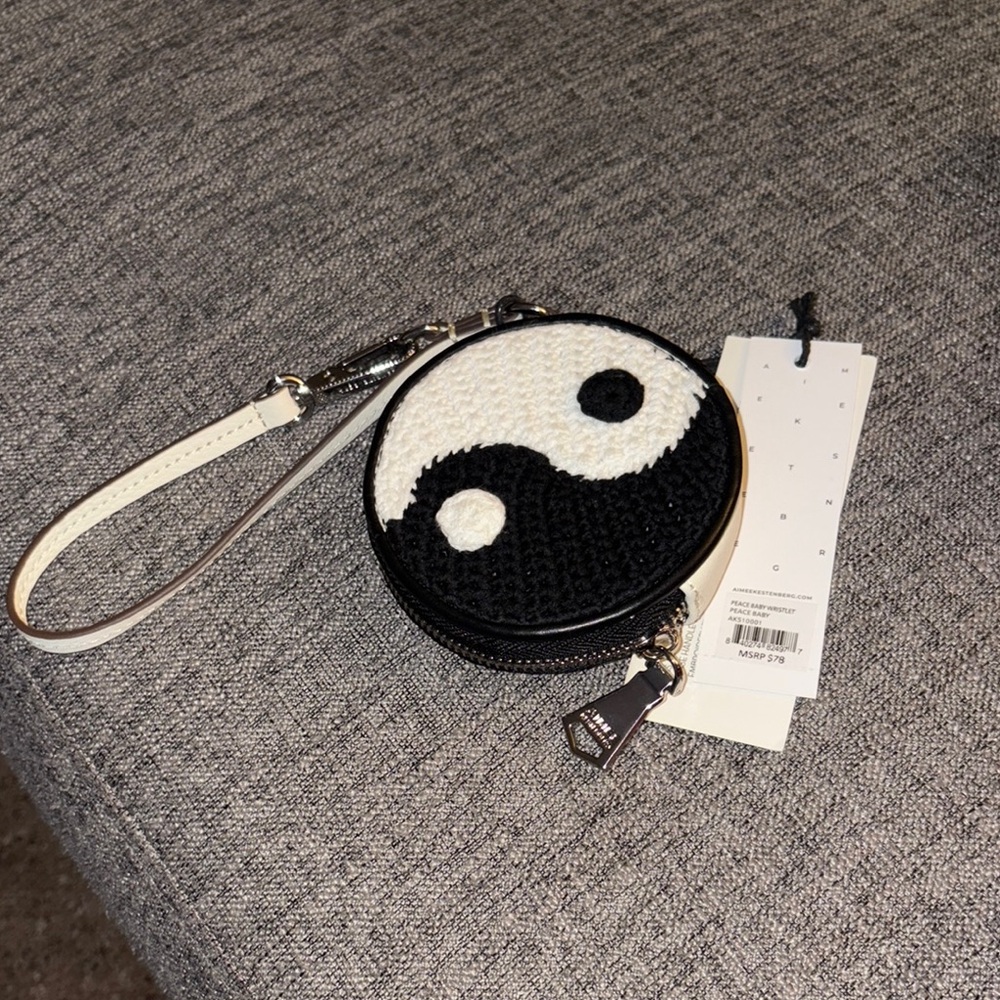 Yin Yang Black and White Wristlet